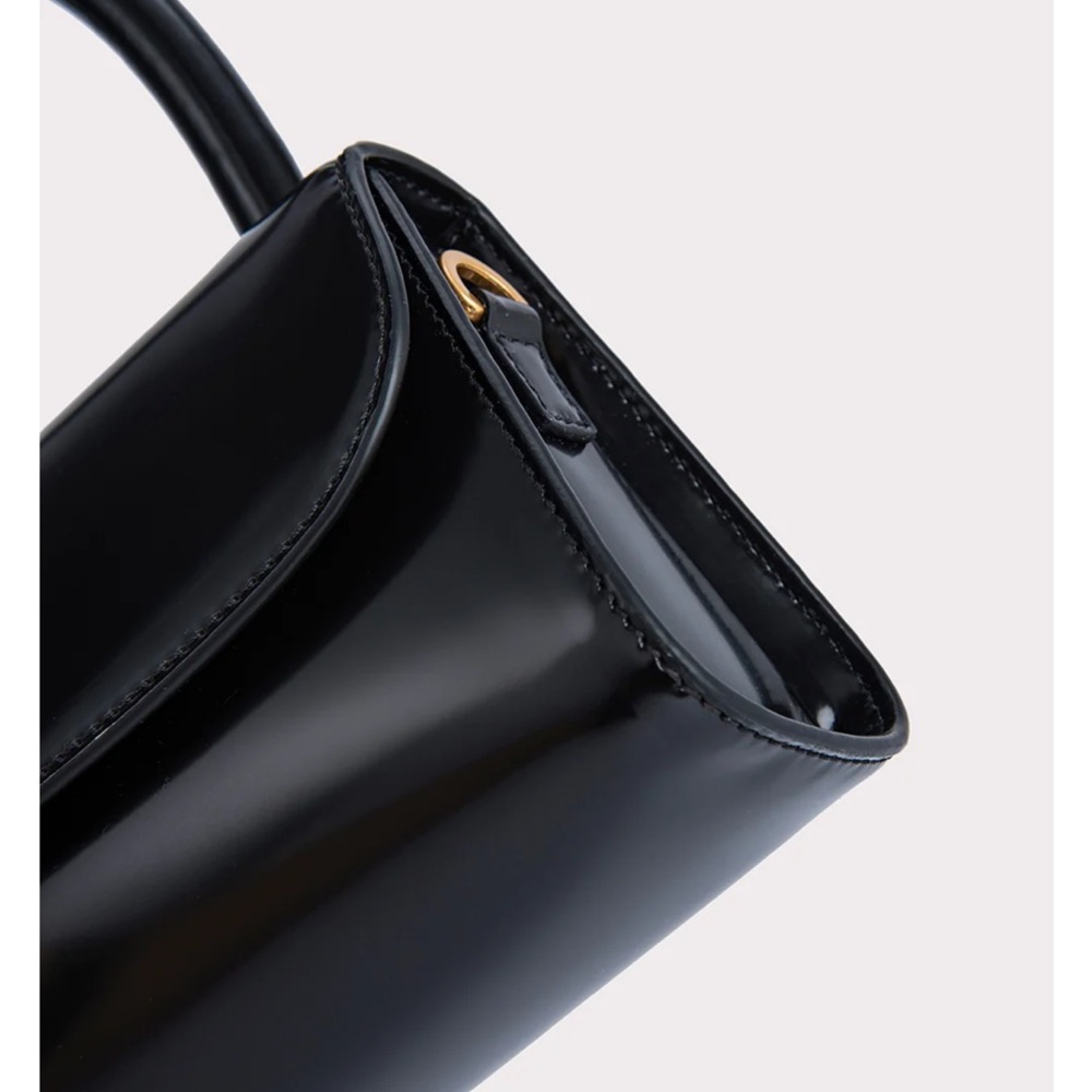 By Far semi patent leather mini top handle bag - Picture 2 of 6